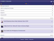 Tablet Screenshot of curry.edu